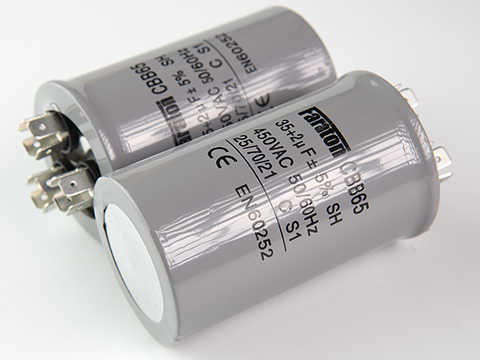 35+2,0мкф 450VAC 5% (50Х85) CBB65-C (3 выв.) клеммы пусковой конденсатор FARATON CBB65-C356+205J450