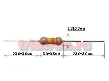 1,2ом CF-1/4W 5% углер.резистор CF14R1R2JT