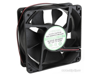 EC12038H12S, Вентилятор 12В, 120х120х38мм , подшипник скольжения, 2600 об/мин, EVERCOOL