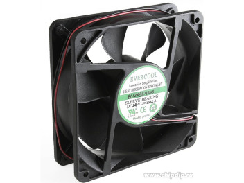 EC12038H24S, Вентилятор 24В, 120х120х38мм , подшипник скольжения, 2600 об/мин, EVERCOOL