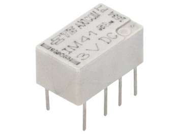 5-1462037-3, IM41TS, реле сигнальное, 2 Form C 3В 2А/250В, DPDT(10x6x5.65)mm THT, TE CONNECTIVITY 5-1462037-3, IM41TS, реле сигнальное, 2 Form C 3В 2А/250В, DPDT(10x6x5.65)mm THT, TE CONNECTIVITY
