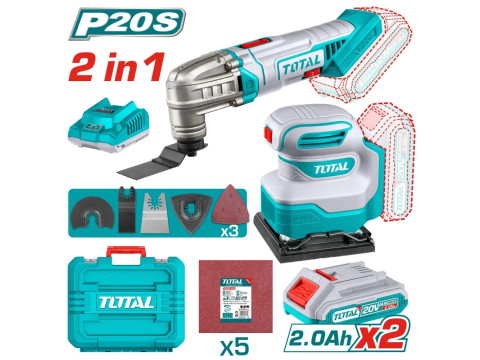 TCKLI20276, Набор аккумуляторных инструментов 2шт,20V,TMLI2022,TSHSLI2014 Total, TOTAL