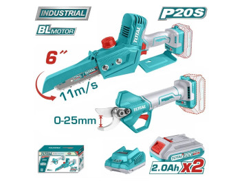 TOSLI240306, Набор аккумуляторных инструментов,20В,TGSLI2068,TSSLI20258 Total, TOTAL