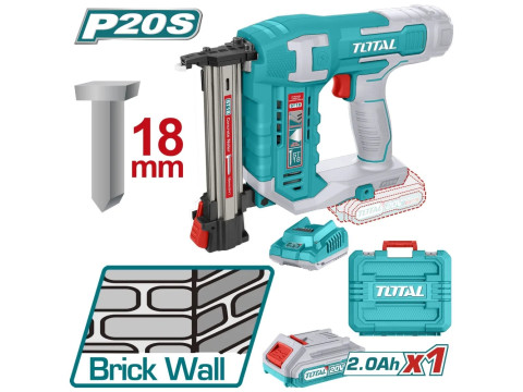 TCSTLI3808, Аккумуляторный гвоздезабиватель Li-lon 20В,тип гвоздя:ST18мм,2гвоздя/с,емкость магазина: