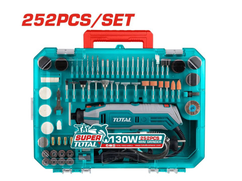 TG5133261, Гравер электрический 130Вт,10000-35000об/мин.,размер цанги: 3,2/2,3мм с аксессуарами TOTA