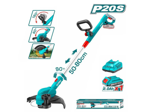 TGTLI203285, Аккумуляторный тример Li-Ion, 20В,диам резки: 300мм,диам лески: скрученный 1,6мм, длина