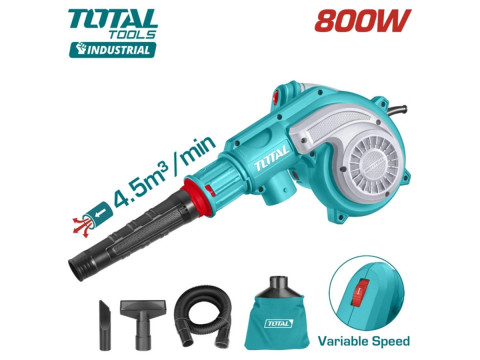 TB8036, Воздуходувка,800Вт,0-15000об/мин,скорость обдува: 0-4,5м3/мин TOTAL