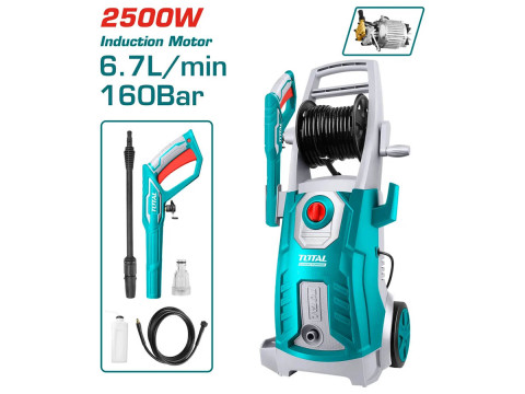 TGT11246, Мойка высокого давления,220-240В~50Гц,2500Вт,160бар (2300psi),6,7л/мин TOTAL