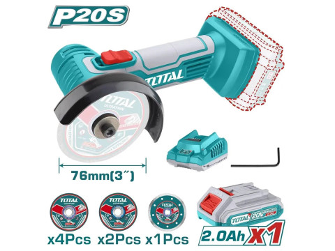 TAGLI76012, Аккумуляторная универсальная пила Li-Ion 20В,19500об/мин,диам диска:76мм с АКБ и ЗУ TOTA