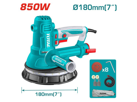 TDWS10508, Шлифмашина для стен,220-240 В~50/60 Гц,850Вт,1000-2900об/мин TOTAL