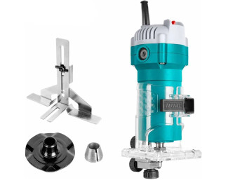 TLT6001, Фрезер кромочный 600W, размер цанги: 6мм и 1/4' TOTAL