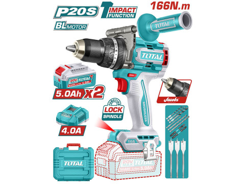 TIDLI201668, Аккумуляторная безщеточная ударная дрель-шуруповерт,20В,0-550/0-2100об/мин,31500уд/мин1 TIDLI201668, Аккумуляторная безщеточная ударная дрель-шуруповерт,20В,0-550/0-2100об/мин,31500уд/мин1