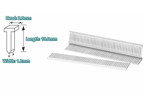 THT39103, Гвозди для степлера (1.2X2.0X10.0mm) 1000 шт. TOTAL