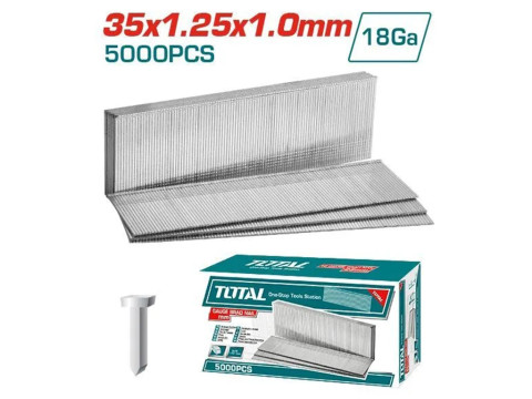 TAC918351, Гвозди для стэплера 35мм, 5000шт/цв коробка TOTAL