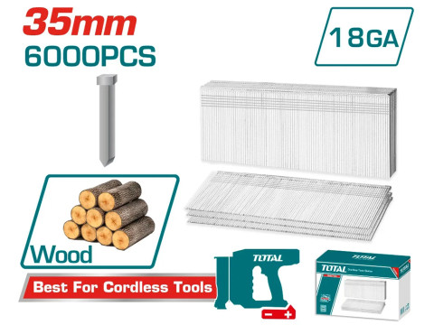 TAC918356, Гвозди для стэплера,35мм, 6000шт./цв, коробка,подходит для TCBNLI3505, TCBNLI3508, TCBNLI