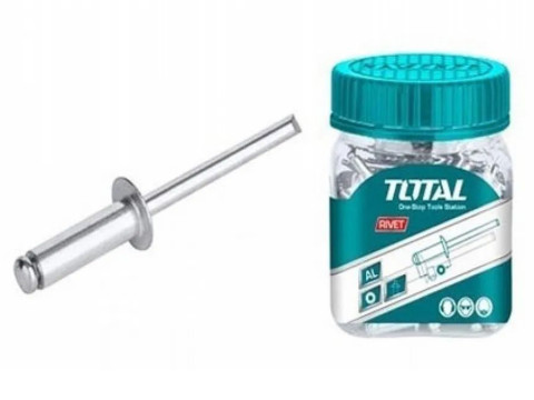 WJRT4001211, Заклепки алюминиевые 4x12мм в пластиковой банке 180 шт TOTAL