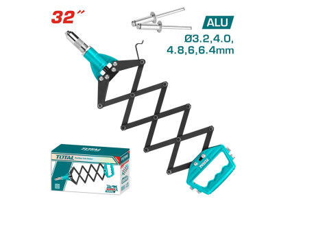 THT32321, Заклепочник 'гармошка' усиленный 815mm ( 3,2-6,4 мм)TOTAL