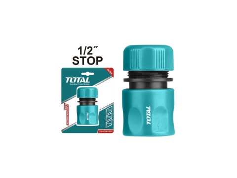 THHCS01121, Адаптер-переходник пластиковый для поливочного шланга 1/2' с функцией остановки воды TOT