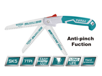 THFSW1806, Пила садовая складная 7'/180mm, зуб 7TPI, сталь SK5 TOTAL