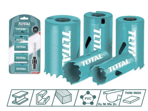 TACSH1071, Набор биметаллических кольцевых пил 19-35мм (7 предметов) Total, TOTAL