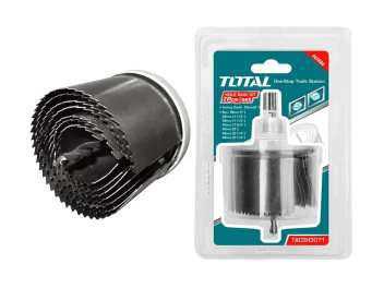 TACSH3071, Набор кольцевых пил по дереву 7шт (26,32,38,45,50,56,63mm), высотоа 50 мм TOTAL