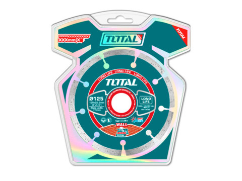 TAC111254, Диск алмазный 125X22.2mm сегмент (высота алмазного слоя 7,5мм) TOTAL TAC111254, Диск алмазный 125X22.2mm сегмент (высота алмазного слоя 7,5мм) TOTAL