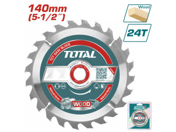 TAC232241, Диск отрезной по дереву 140x25,4x24T, твердосплавная пластина ВК8 TOTAL