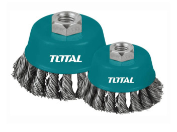 TAC32041, Щётка тип 'чаша' 100мм витая стальная проволока TOTAL
