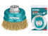 TAC31051, Щетка по металлу тип 'чаша' 125мм латунированная проволока TOTAL
