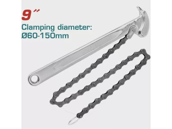 THTCPW0916, Съемник маслянного фильтра цепной, длина цепи 520 мм, диапазон : 60-150мм TOTAL