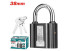 TLK31381, Замок навесной стальной 38mm 3 ключа TOTAL