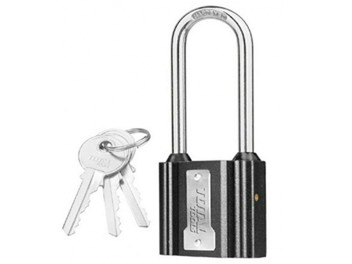 TLK31381L, Замок чугунный с длинной дужкой 38mm 3 ключа TOTAL