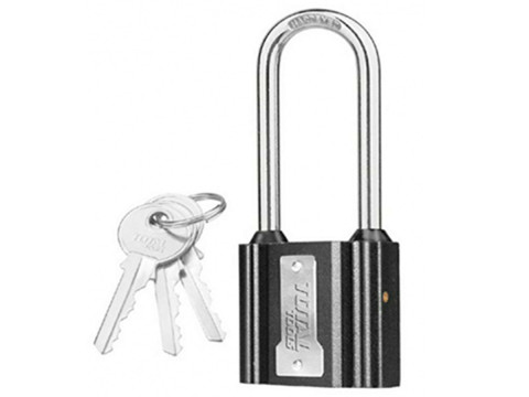 TLK31381L, Замок чугунный с длинной дужкой 38mm 3 ключа TOTAL