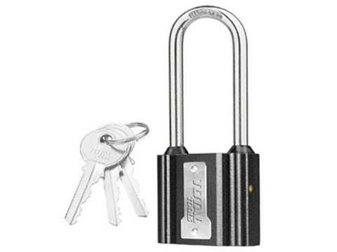 TLK31321L, Замок чугунный с длинной дужкой 32мм 3 ключа TOTAL