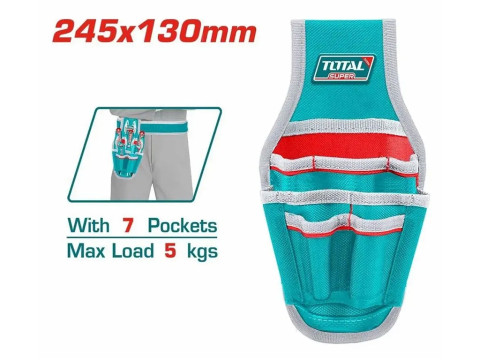 THT16P40125, Сумка для инструмента,Д245xШ130мм,макс нагрузка: 5 кг, с 7 карманами TOTAL