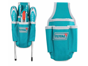 THT16P4011, Сумка поясная для инструмента, 4 отделения, макс. 5 кг. TOTAL