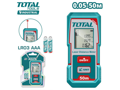 TMT55016, Дальномер лазерный,диапазон измерения:0,05–50м,точность:±2,0мм,тип лазера: 635нм,<1мВт,кла