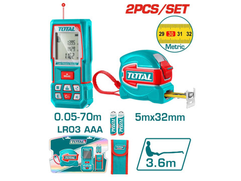 TLDD241201M, Набор лазерного дальномера,лазерный дальноме (TMT57026),стальная измерительная лента(TM