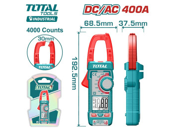TMT762002, Токоизмерительные клещи,DC/AC 4A/40A/400A,напряжение DC/AC: 400мВ/4В/40В/600В TOTAL