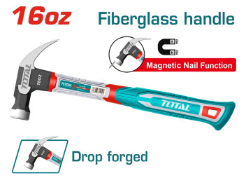 THCH61016, Молоток-гвоздодер,16 унций/450г,функция магнитного гвоздя Total, TOTAL
