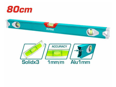 TMT28016, Уровень алюминиевый строительный 80см, TOTAL TMT28016, Уровень алюминиевый строительный 80см, TOTAL