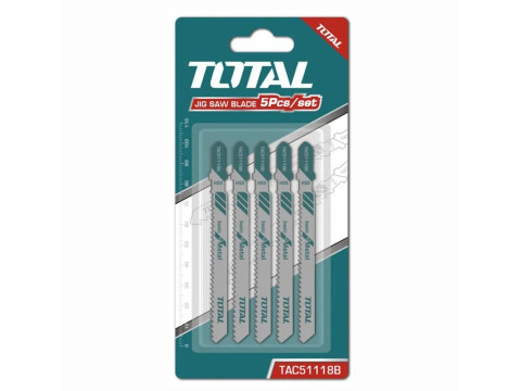 TAC51118B, Набор пилок для  лобзика  5 шт Т118В  (металл)  TOTAL
