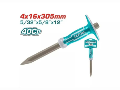 THT4421216, Зубило с протектором 4мм*16мм*305мм TOTAL