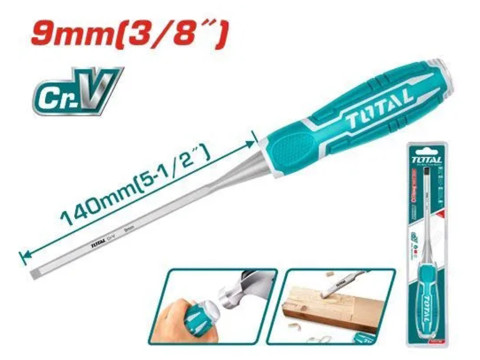 THT4196, Стамеска плоская по дереву 9 мм, длина 140 мм TOTAL