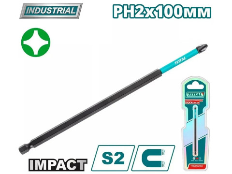 TACIM71PH2150, Биты ударные PH2,150мм,1шт. TOTAL
