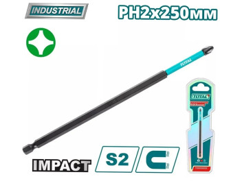 TACIM71PH2250, Биты ударные PH2,250мм,1шт. TOTAL