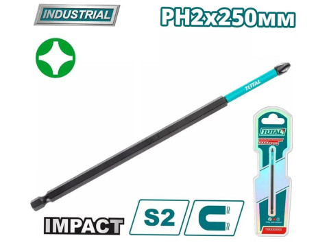 TACIM71PH2250, Биты ударные PH2,250мм,1шт. TOTAL
