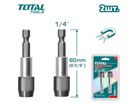 TAC462601, Держатель для бит,2шт./компл,60мм TOTAL