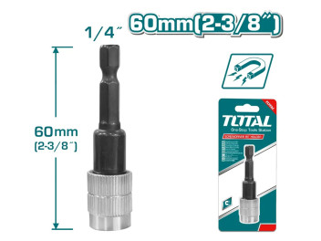 TAC462602, Магнитный держатель 1/4 для бит 60mm с фиксатором TOTAL