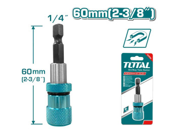 TAC464601, Магнитный держатель 1/4 для бит 60mm с функцией удержания TOTAL